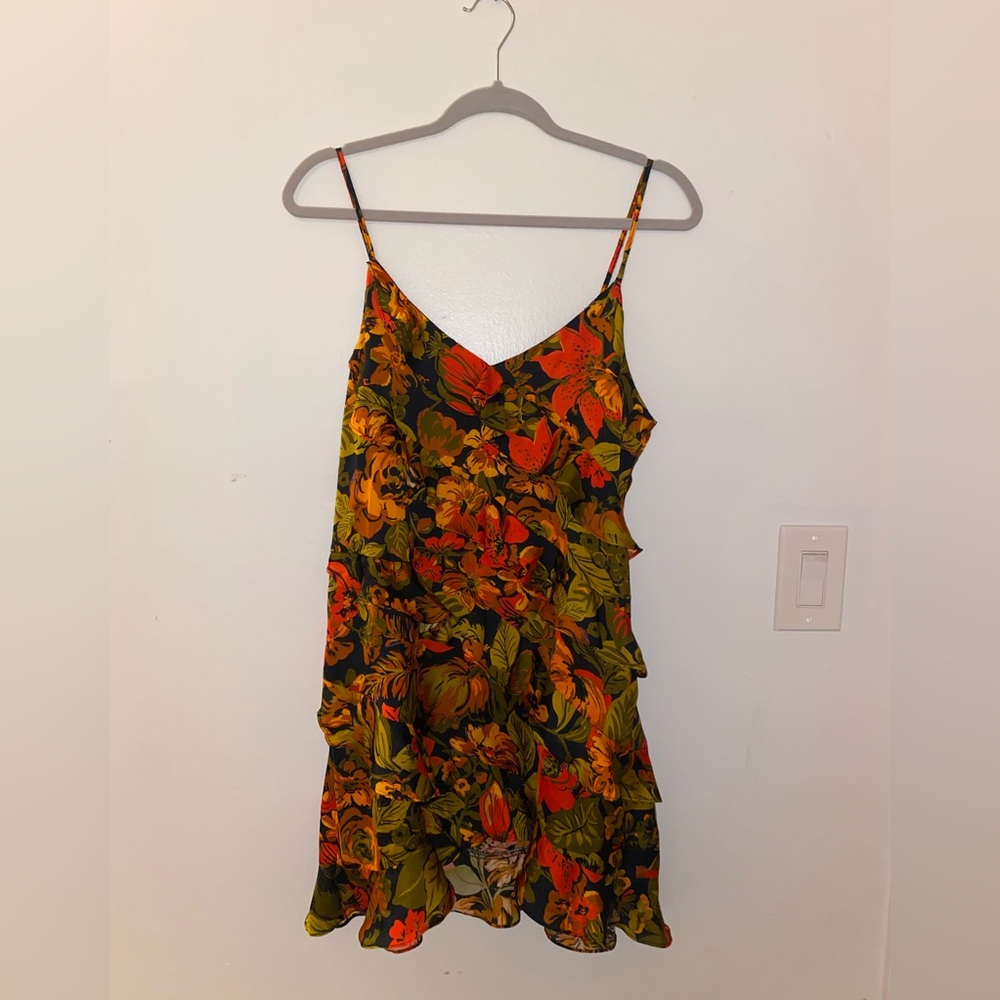 Floral, ruffled dress